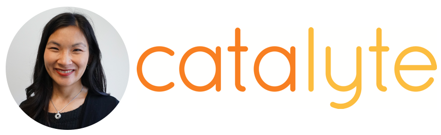 A person smiling next to the Catalyte logo.
