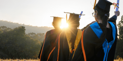 Graduation. Congratulations on the day of graduation at the university.