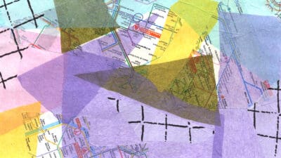 Policy No Dead Ends campaign placeholder image featuring collage of colors and lines from subway maps