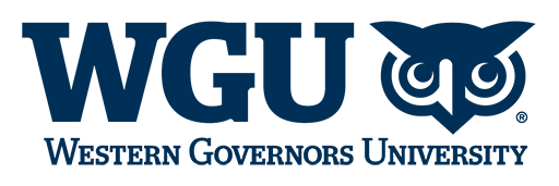 WGU logo with stylized owl and text reading