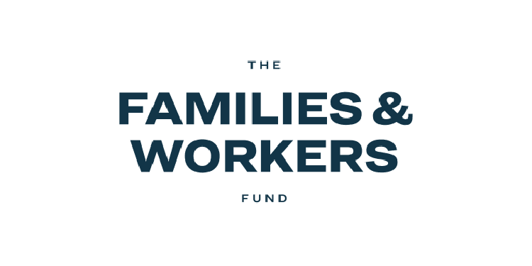 Logo for The Families & Workers Fund, featuring bold navy text on a light gray background.